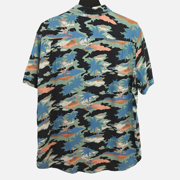 Rails Carson Hawaiian Shirt Mens Size 2X Camo Tropical Aloha Short Sleeves NWT - Picture 9 of 11
